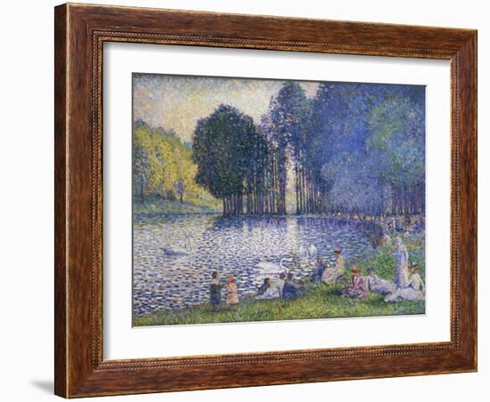 Der See im Bois de Bologne. Le Lac du Bois de Boulogne. 1899-Henri Edmond Cross-Framed Giclee Print