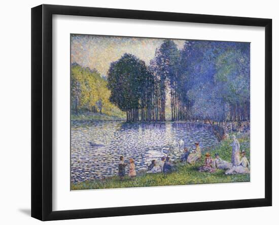 Der See im Bois de Bologne. Le Lac du Bois de Boulogne. 1899-Henri Edmond Cross-Framed Giclee Print