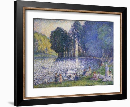 Der See im Bois de Bologne. Le Lac du Bois de Boulogne. 1899-Henri Edmond Cross-Framed Giclee Print