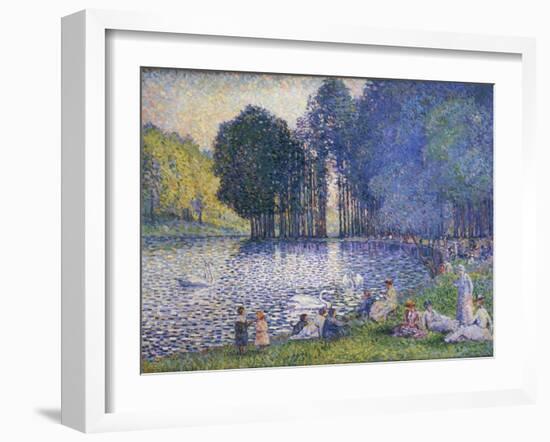 Der See im Bois de Bologne. Le Lac du Bois de Boulogne. 1899-Henri Edmond Cross-Framed Giclee Print