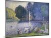Der See im Bois de Bologne. Le Lac du Bois de Boulogne. 1899-Henri Edmond Cross-Mounted Giclee Print