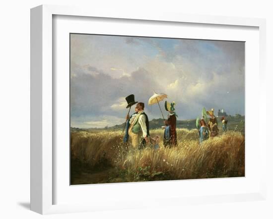 Der Sonntagsspaziergang (The Sunday Walk), 1841-Carl Spitzweg-Framed Giclee Print