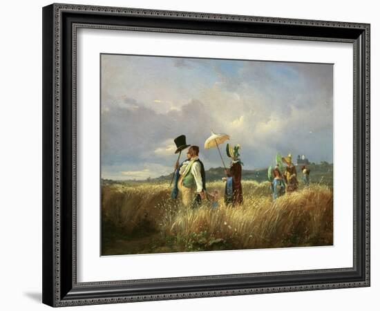 Der Sonntagsspaziergang (The Sunday Walk), 1841-Carl Spitzweg-Framed Giclee Print