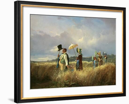 Der Sonntagsspaziergang (The Sunday Walk), 1841-Carl Spitzweg-Framed Giclee Print