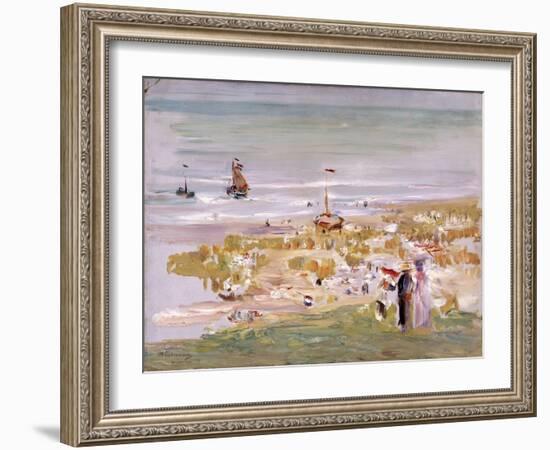 Der Strand, Scheveningen, 1900 (Oil on Board)-Max Liebermann-Framed Giclee Print