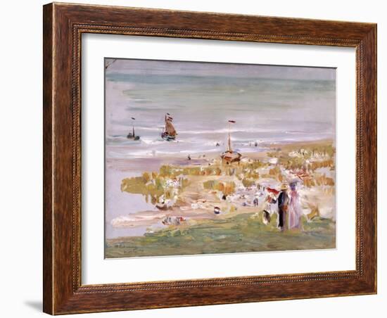 Der Strand, Scheveningen, 1900 (Oil on Board)-Max Liebermann-Framed Giclee Print