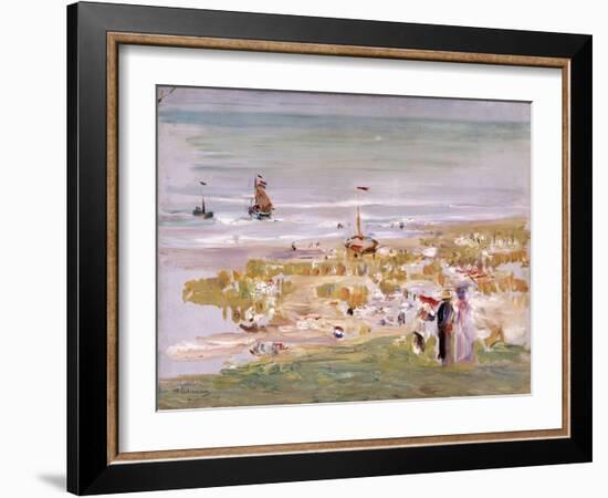 Der Strand, Scheveningen, 1900 (Oil on Board)-Max Liebermann-Framed Giclee Print