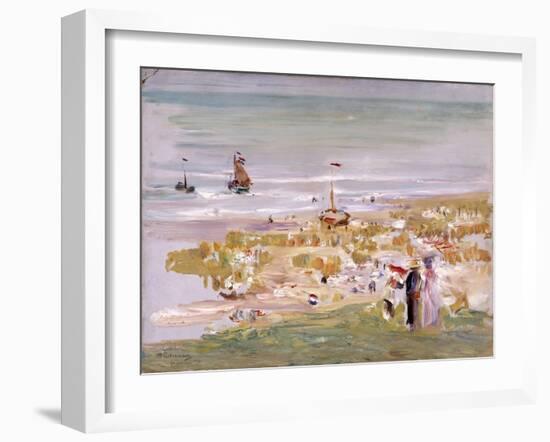 Der Strand, Scheveningen, 1900 (Oil on Board)-Max Liebermann-Framed Giclee Print