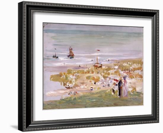 Der Strand, Scheveningen, 1900 (Oil on Board)-Max Liebermann-Framed Giclee Print