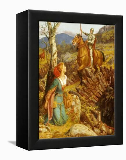 Der Sturz des Rostigen Ritters. The Overthrowing of the Rusty Knight-Arthur Hughes-Framed Premier Image Canvas