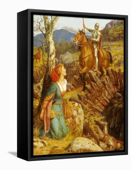 Der Sturz des Rostigen Ritters. The Overthrowing of the Rusty Knight-Arthur Hughes-Framed Premier Image Canvas