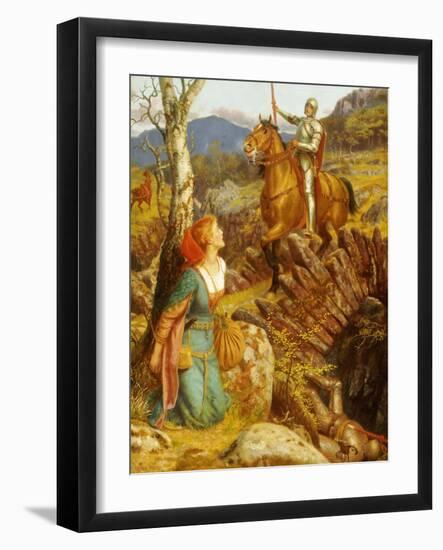 Der Sturz des Rostigen Ritters. The Overthrowing of the Rusty Knight-Arthur Hughes-Framed Giclee Print