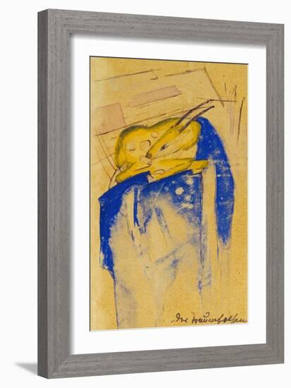 Der Traumfelsen, 1913. Auf Postkarte an Else Lasker-Schueler-Franz Marc-Framed Giclee Print