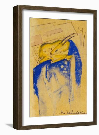 Der Traumfelsen, 1913. Auf Postkarte an Else Lasker-Schueler-Franz Marc-Framed Giclee Print