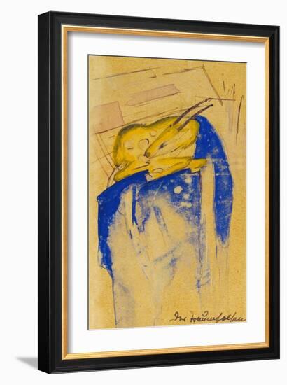 Der Traumfelsen, 1913. Auf Postkarte an Else Lasker-Schueler-Franz Marc-Framed Giclee Print