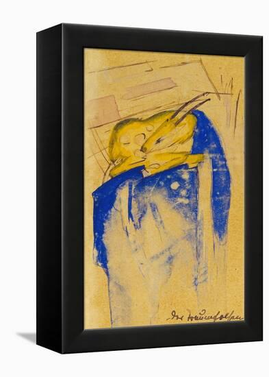 Der Traumfelsen, 1913. Auf Postkarte an Else Lasker-Schueler-Franz Marc-Framed Premier Image Canvas