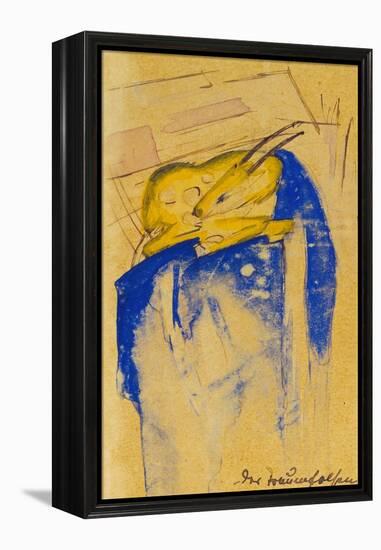 Der Traumfelsen, 1913. Auf Postkarte an Else Lasker-Schueler-Franz Marc-Framed Premier Image Canvas