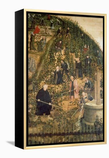 Der Weinberg Des Herrn (Martin Luther Im Weinberg), Epitaph Fuer Paulus Ebe-Lucas Cranach the Elder-Framed Premier Image Canvas