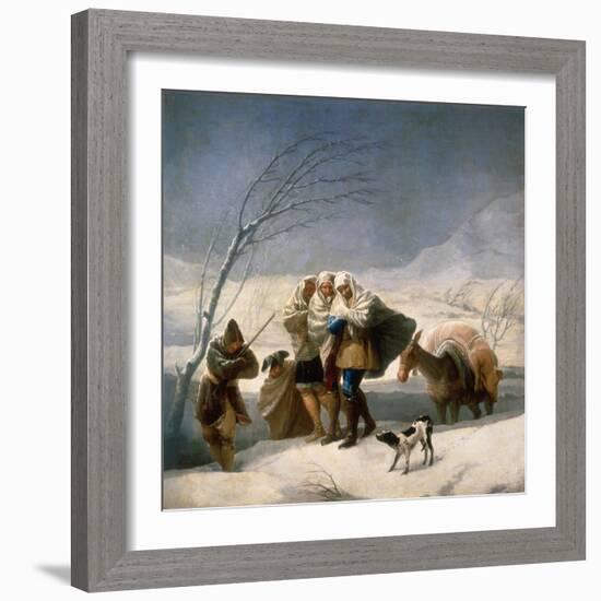 Der Winter (oder: Schneefall). 1786 - 87-Francisco de Goya-Framed Giclee Print