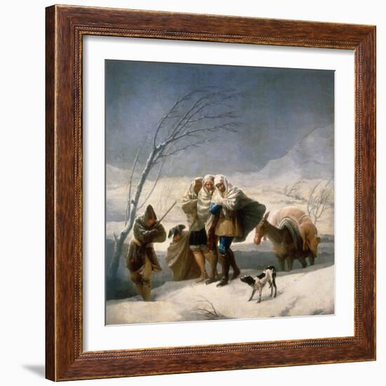 Der Winter (oder: Schneefall). 1786 - 87-Francisco de Goya-Framed Giclee Print