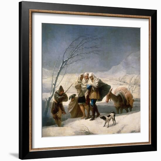 Der Winter (oder: Schneefall). 1786 - 87-Francisco de Goya-Framed Giclee Print