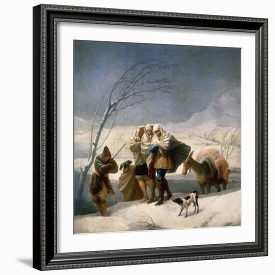 Der Winter (oder: Schneefall). 1786 - 87-Francisco de Goya-Framed Giclee Print