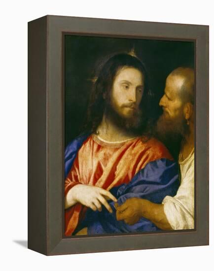 Der Zinsgroschen-Titian (Tiziano Vecelli)-Framed Premier Image Canvas