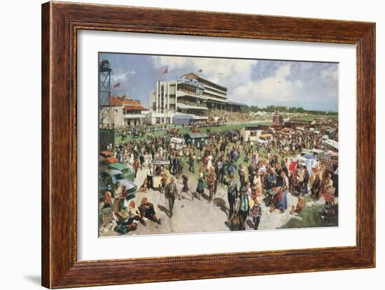 Derby Day, 1979 (Colour Litho)-Terence Cuneo-Framed Giclee Print