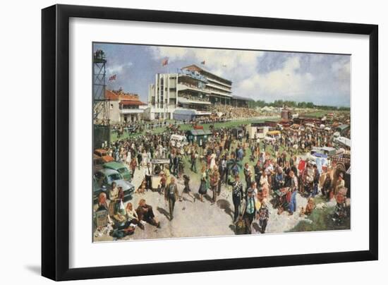 Derby Day, 1979 (Colour Litho)-Terence Cuneo-Framed Giclee Print