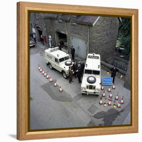 Derbyshire Police Commissioner Taking Delivery of Two New Land Rovers, Matlock, Derbyshire, 1969-Michael Walters-Framed Premier Image Canvas