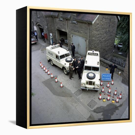 Derbyshire Police Commissioner Taking Delivery of Two New Land Rovers, Matlock, Derbyshire, 1969-Michael Walters-Framed Premier Image Canvas