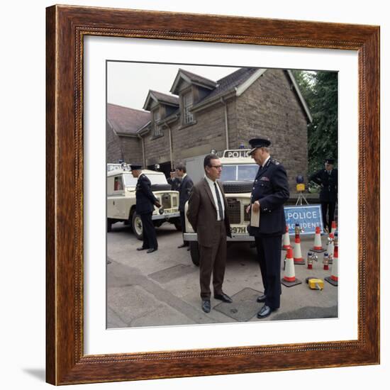 Derbyshire Police Commissioner Taking Delivery of Two New Land Rovers, Matlock, Derbyshire, 1969-Michael Walters-Framed Photographic Print