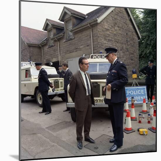 Derbyshire Police Commissioner Taking Delivery of Two New Land Rovers, Matlock, Derbyshire, 1969-Michael Walters-Mounted Photographic Print