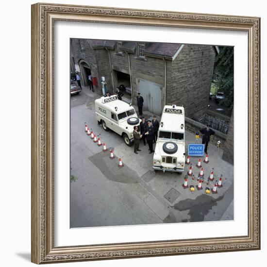 Derbyshire Police Commissioner Taking Delivery of Two New Land Rovers, Matlock, Derbyshire, 1969-Michael Walters-Framed Photographic Print