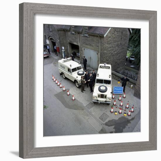 Derbyshire Police Commissioner Taking Delivery of Two New Land Rovers, Matlock, Derbyshire, 1969-Michael Walters-Framed Photographic Print