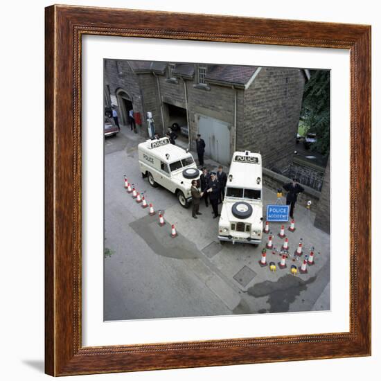 Derbyshire Police Commissioner Taking Delivery of Two New Land Rovers, Matlock, Derbyshire, 1969-Michael Walters-Framed Photographic Print