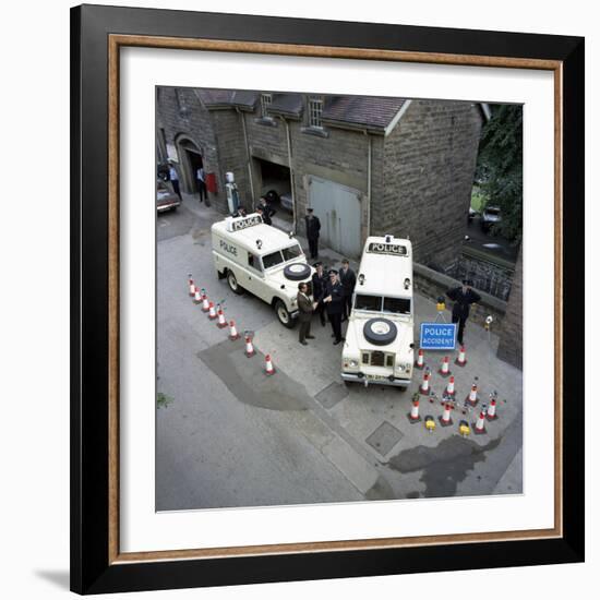 Derbyshire Police Commissioner Taking Delivery of Two New Land Rovers, Matlock, Derbyshire, 1969-Michael Walters-Framed Photographic Print