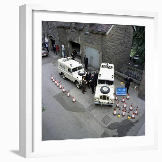 Derbyshire Police Commissioner Taking Delivery of Two New Land Rovers, Matlock, Derbyshire, 1969-Michael Walters-Framed Photographic Print