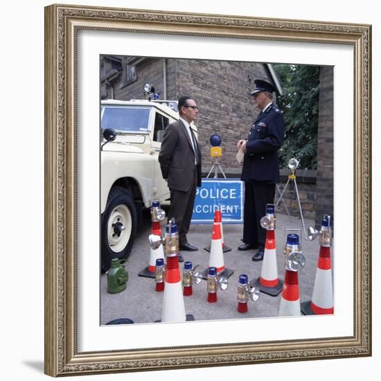 Derbyshire Police Commissioner Taking Delivery of Two New Land Rovers, Matlock, Derbyshire, 1969-Michael Walters-Framed Photographic Print