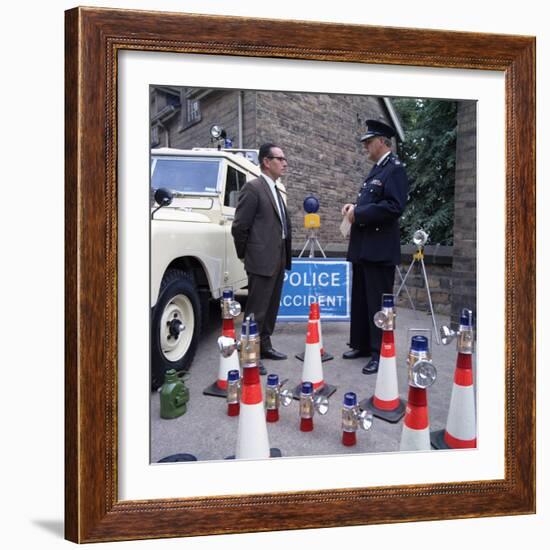 Derbyshire Police Commissioner Taking Delivery of Two New Land Rovers, Matlock, Derbyshire, 1969-Michael Walters-Framed Photographic Print