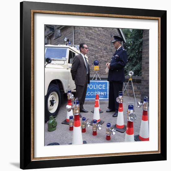 Derbyshire Police Commissioner Taking Delivery of Two New Land Rovers, Matlock, Derbyshire, 1969-Michael Walters-Framed Photographic Print