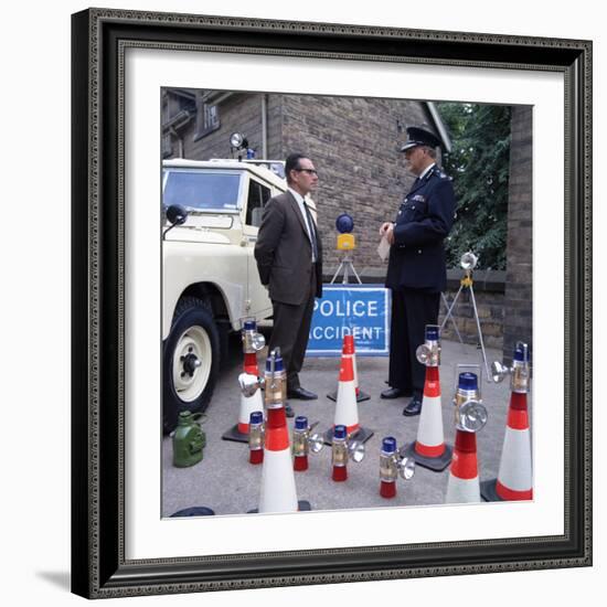Derbyshire Police Commissioner Taking Delivery of Two New Land Rovers, Matlock, Derbyshire, 1969-Michael Walters-Framed Photographic Print