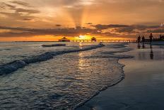 Sunset on Fort Myers Beach-derejeb-Laminated Photographic Print