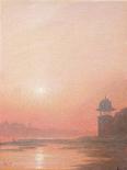 Moon over Varanasi-Derek Hare-Giclee Print