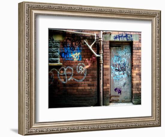 Derelict Door with Graffiti 2-Clive Nolan-Framed Photographic Print