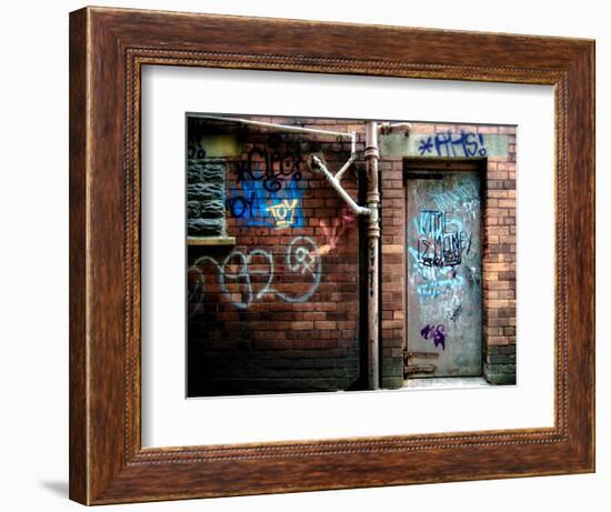 Derelict Door with Graffiti 2-Clive Nolan-Framed Photographic Print