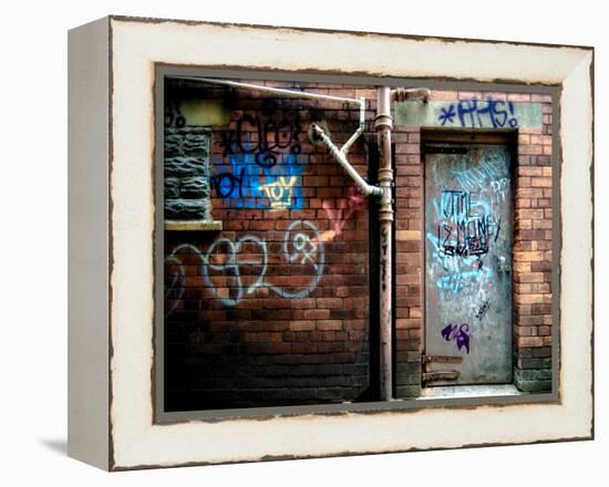 Derelict Door with Graffiti 2-Clive Nolan-Framed Premier Image Canvas