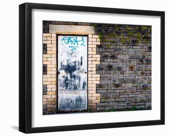 Derelict Door with Graffiti 4-Clive Nolan-Framed Photographic Print