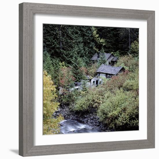 Derelict Houses in Manning Park, British Columbia, Canada-Mark Taylor-Framed Photographic Print