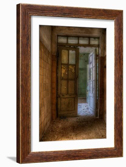 Derelict Interior Hallway-Nathan Wright-Framed Photographic Print